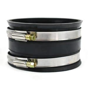 4 Inch Rubber Connecting Tube with Stainless Steel Hose Clamps