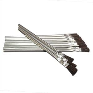 Flexible Natural Hair Bristle Tin/Metal Tubular Ferrule Handle Acid/Flux Brushes (144 Pack)