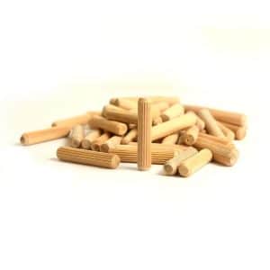 Birch Wood Dowel Pins (Size: 5/16 Inch x 1-1/2 Inch) - 100 PACK