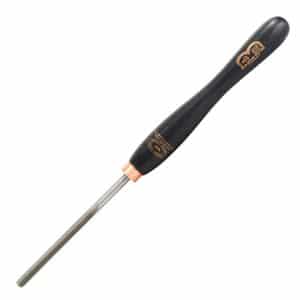 3/8 Inch M42 Spindle Gouge, 10 Inch Black Ash Handle