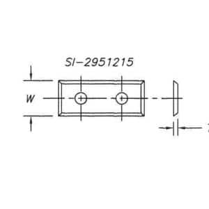 Reversible Insert Knives (4 Sided 2 Hole - pkg of 10) Plunge