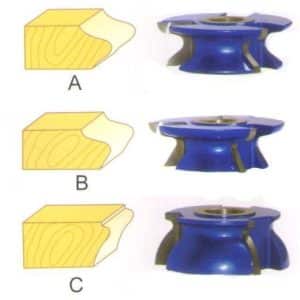 Door Edge Detail Shaper Cutters - woodshopbits.com Blue Tornado