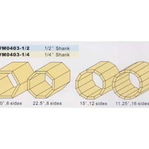 Chamfer Router Bit Set - woodshopbits.com Blue Tornado