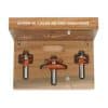 3-piece Junior Raised Panel Router Bit Set with Backcutter - woodshopbits.com CMT