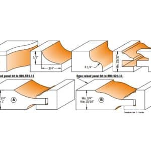 6-piece Cabinetmaking Router Bit Set - woodshopbits.com CMT