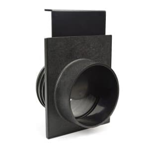 4-Inch ABS Plastic Blast Gate with One Threaded End & One Quick Disconnect End for Dust Collection Systems