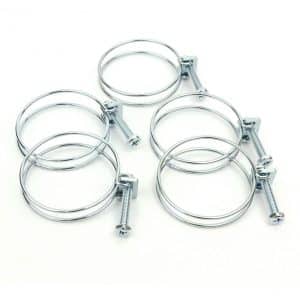 5 Pack 2-1/2 Inch Wire Hose Clamp