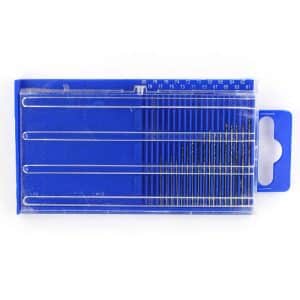 20 piece Tiny Small Drill Bits #61-80, Numbered Sizes High Speed Steel (HSS) Wire Gauge