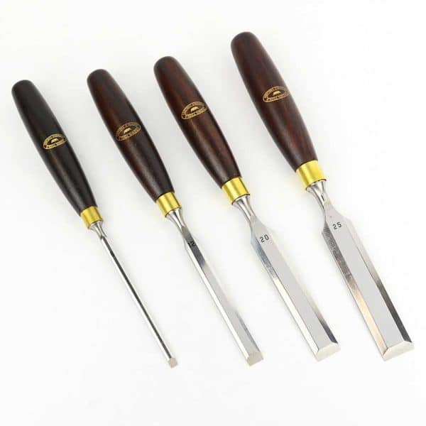 Top-Quality Crown Tools 4pc Chisel Set - Wood Crafting