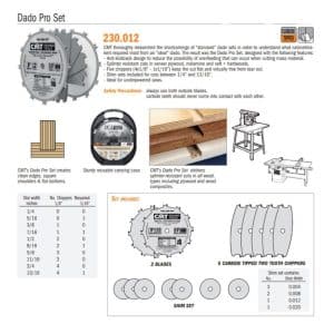 Industrial Dado Pro Set Saw Blades
