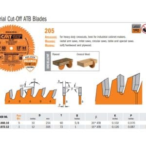 Industrial PTFE-Coated Cut-Off ATB Saw Blades