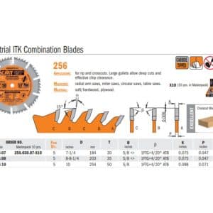 Industrial ITK Combination Saw Blade