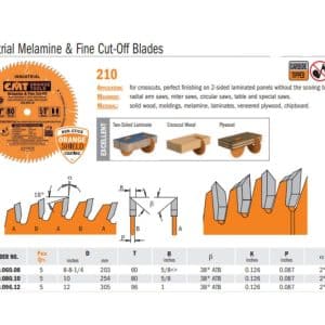 Industrial PTFE-Coated Melamine and Fine Cut-Off Saw Blades